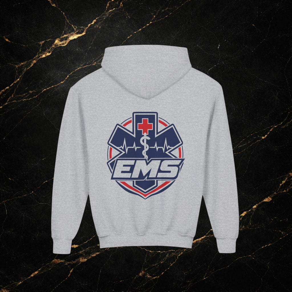 EMT Youth Hoodie – EMS Star of Life Logo Pullover for Young First Responders