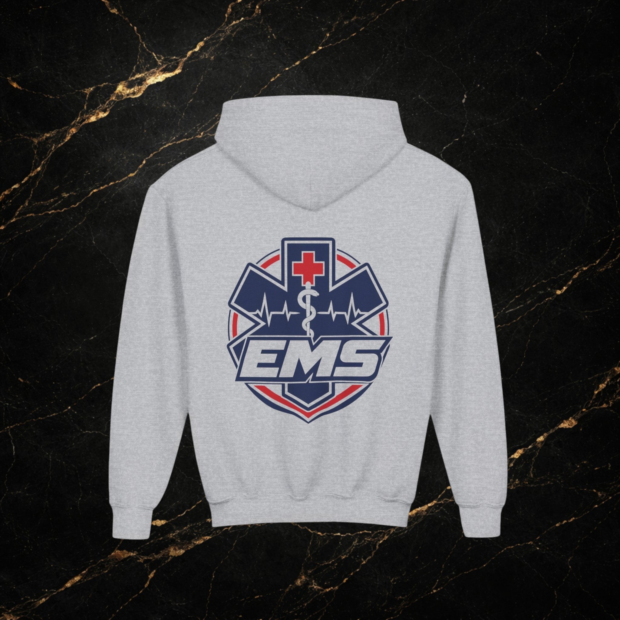 EMT Youth Hoodie – EMS Star of Life Logo Pullover for Young First Responders