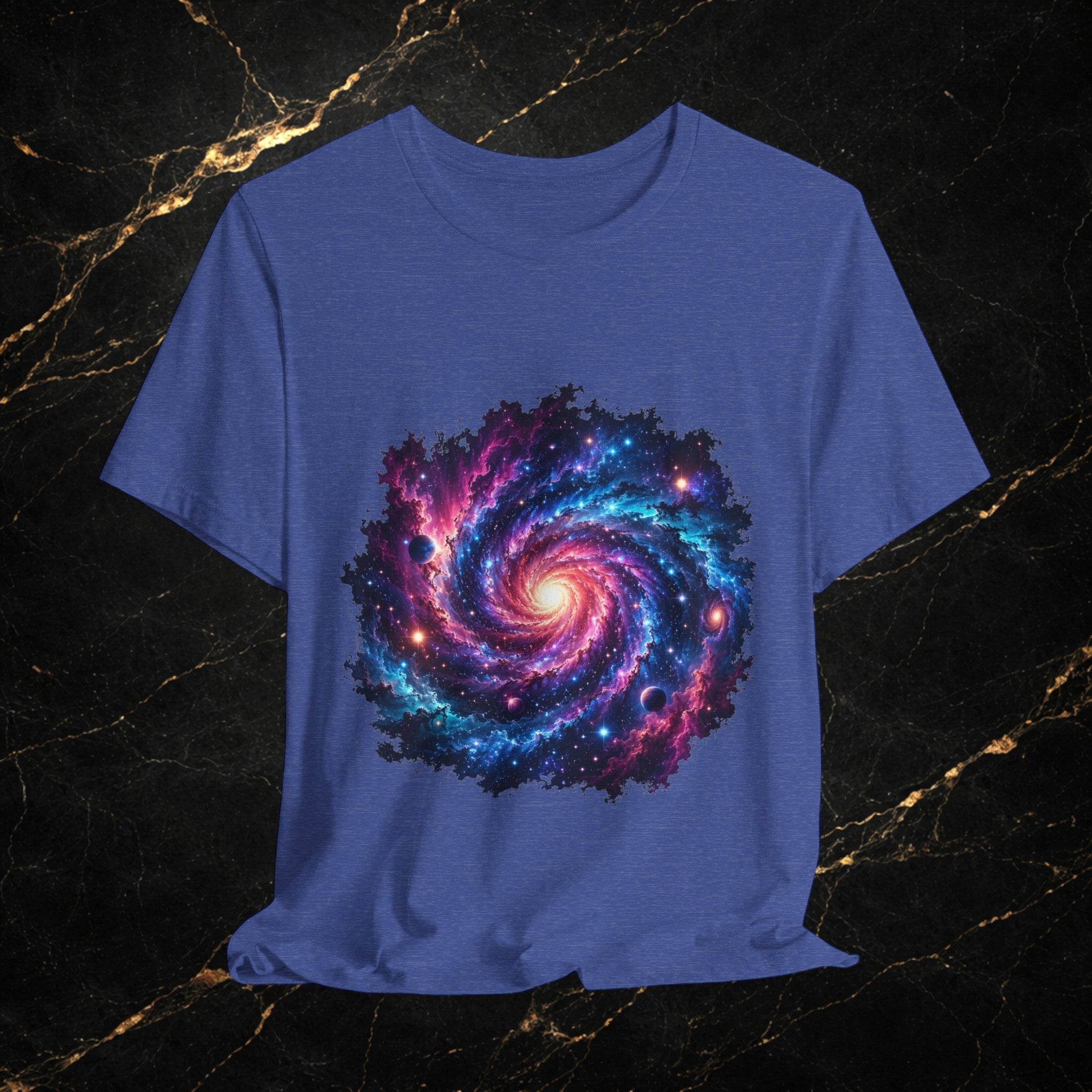 Galaxy Spiral T-Shirt — Colorful Cosmic Swirl Tee