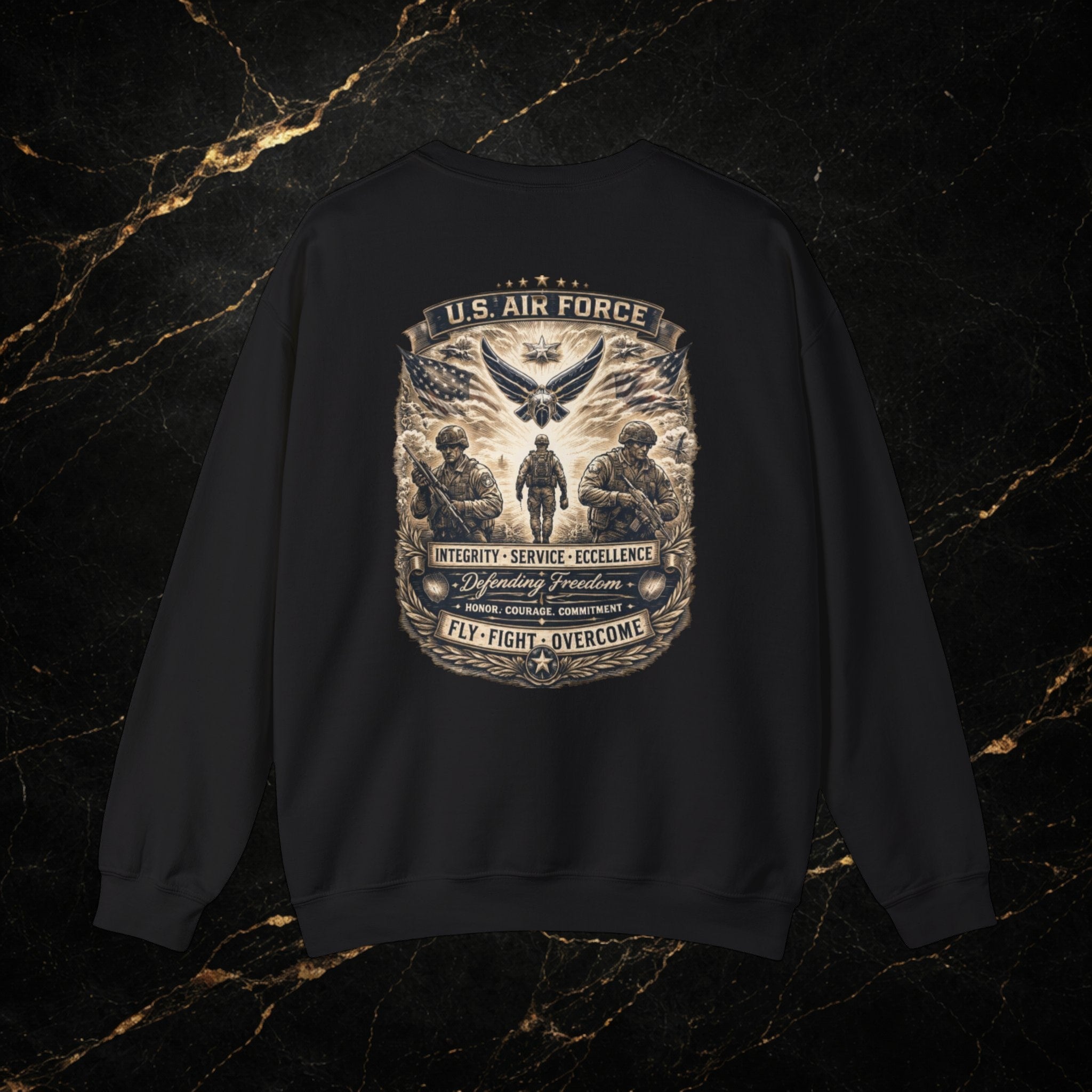 U.S. Air Force Memorial Crewneck Sweatshirt — Military Veteran Tribute