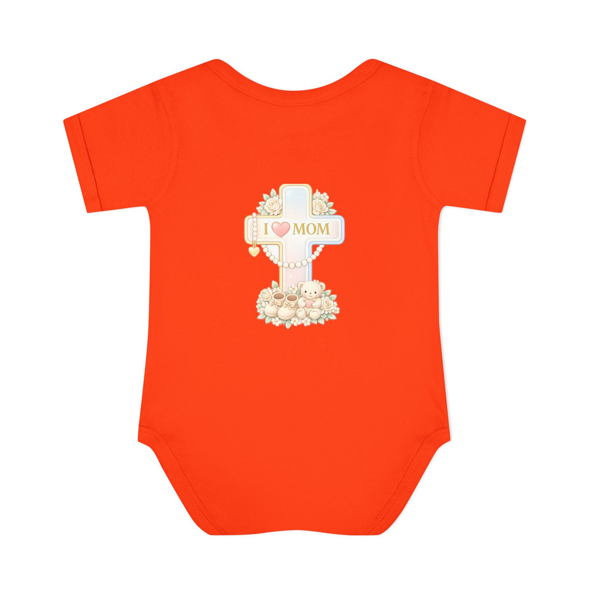 Mom's Greatest Blessing Infant Bodysuit — "Mom" Cross Newborn Onesie