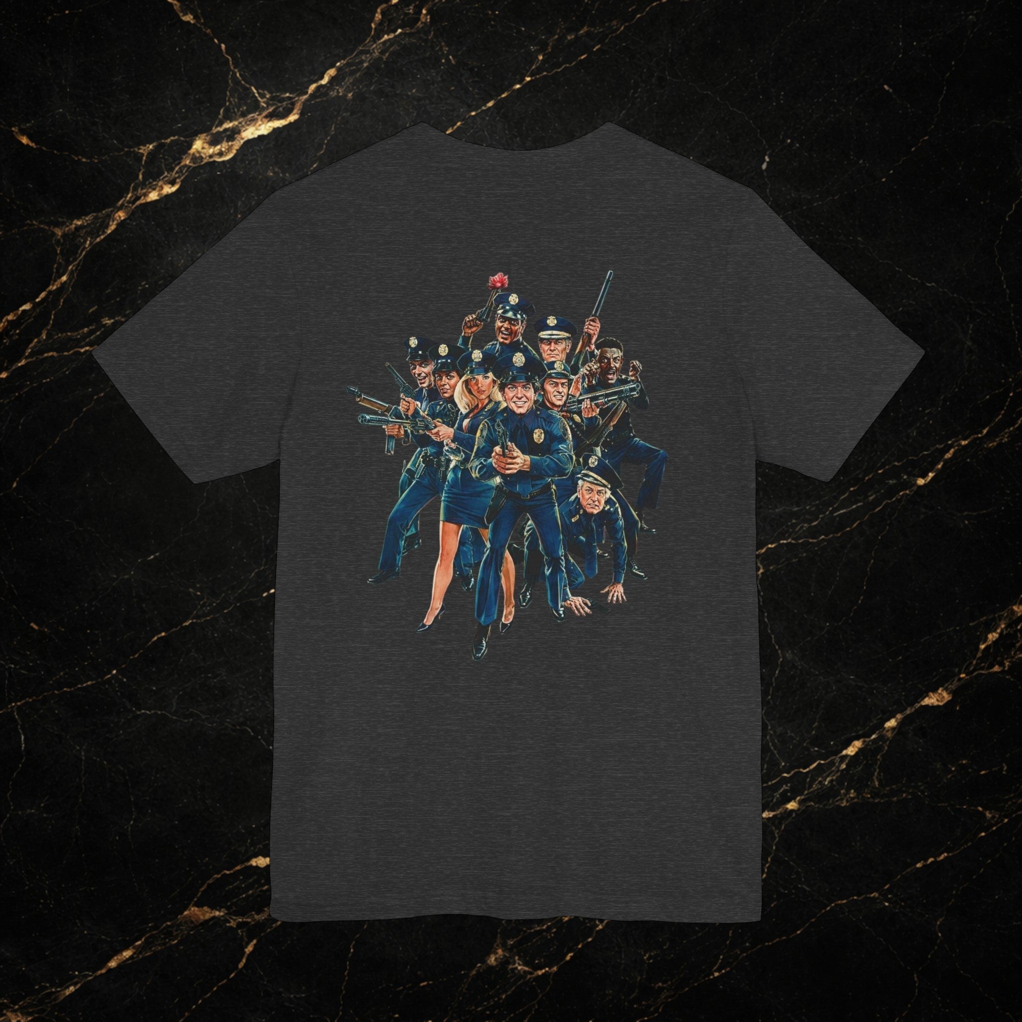 Police Squad! Retro Comedy Movie Tee — Vintage Ensemble Back Print T‑Shirt