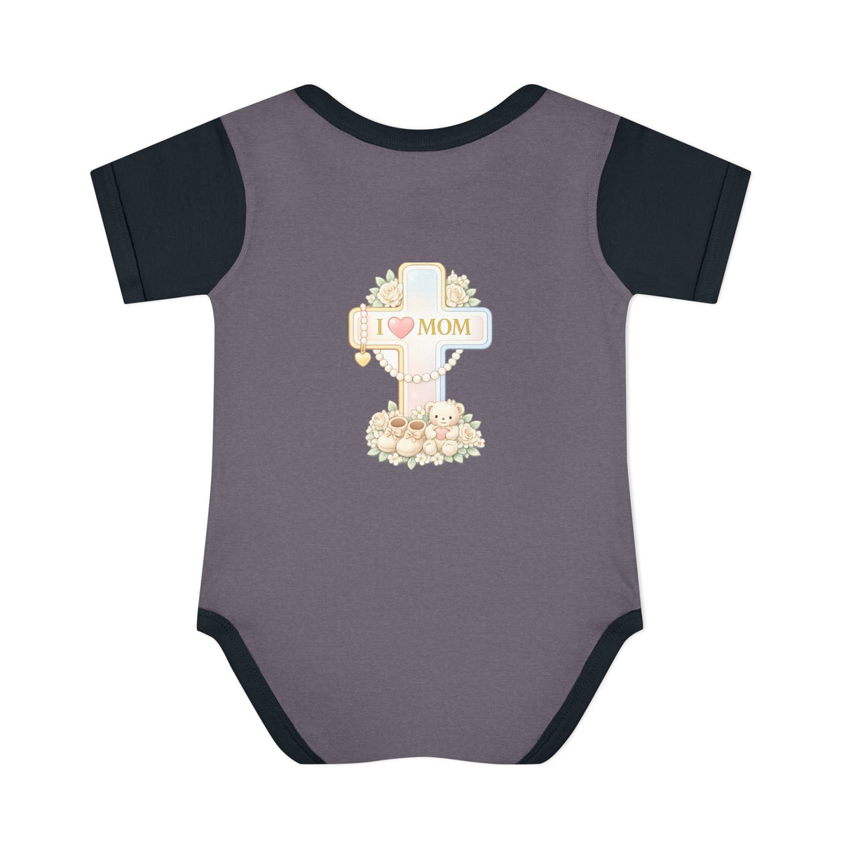 Mom's Greatest Blessing Infant Bodysuit — "Mom" Cross Newborn Onesie
