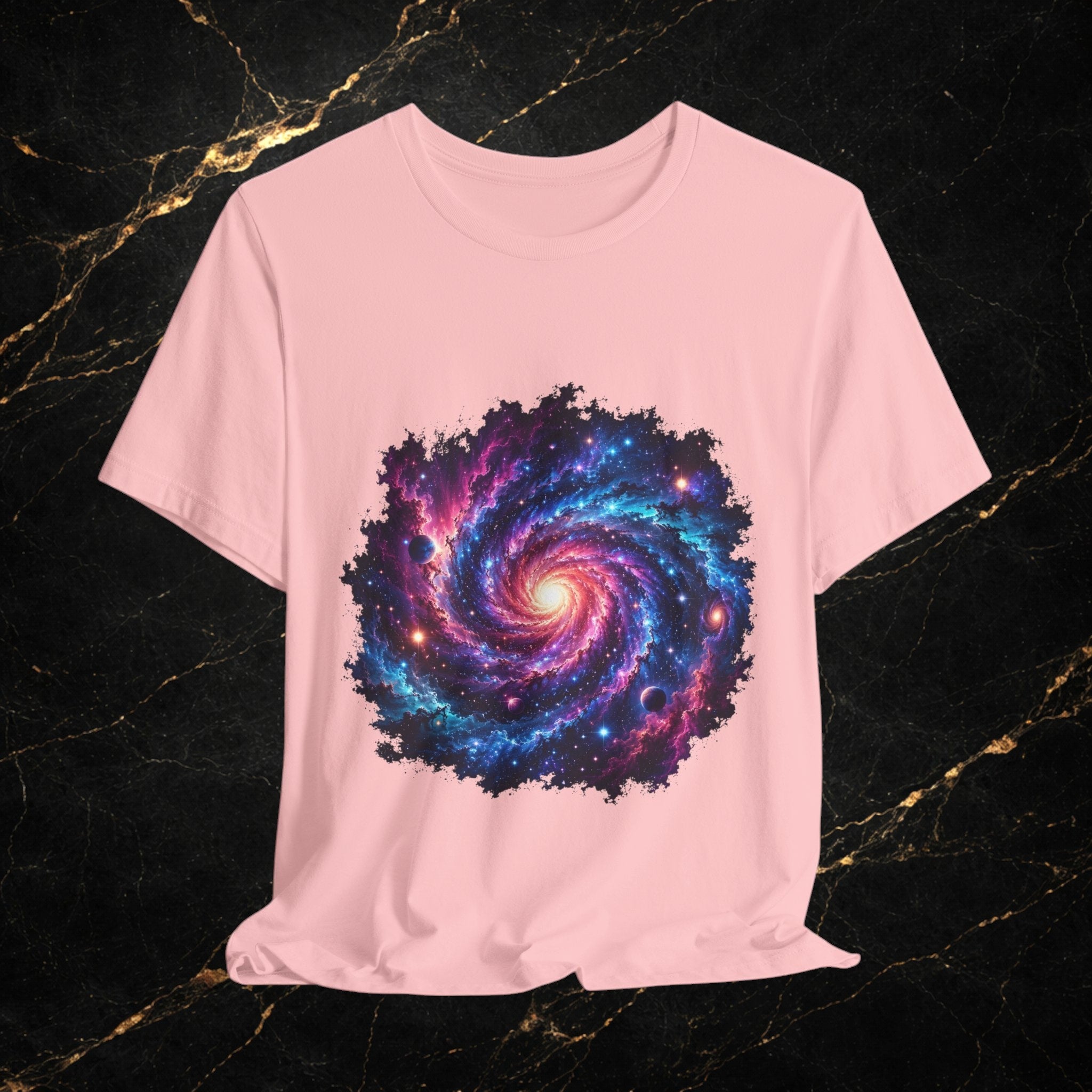 Galaxy Spiral T-Shirt — Colorful Cosmic Swirl Tee