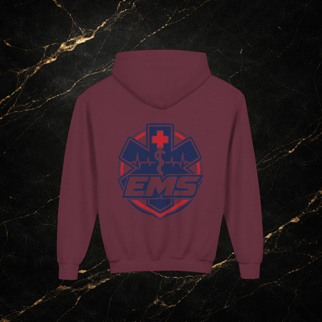 EMT Youth Hoodie – EMS Star of Life Logo Pullover for Young First Responders