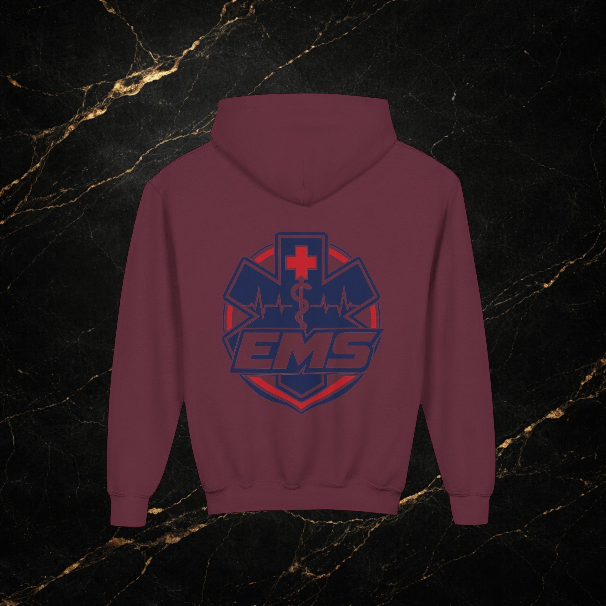 EMT Youth Hoodie – EMS Star of Life Logo Pullover for Young First Responders