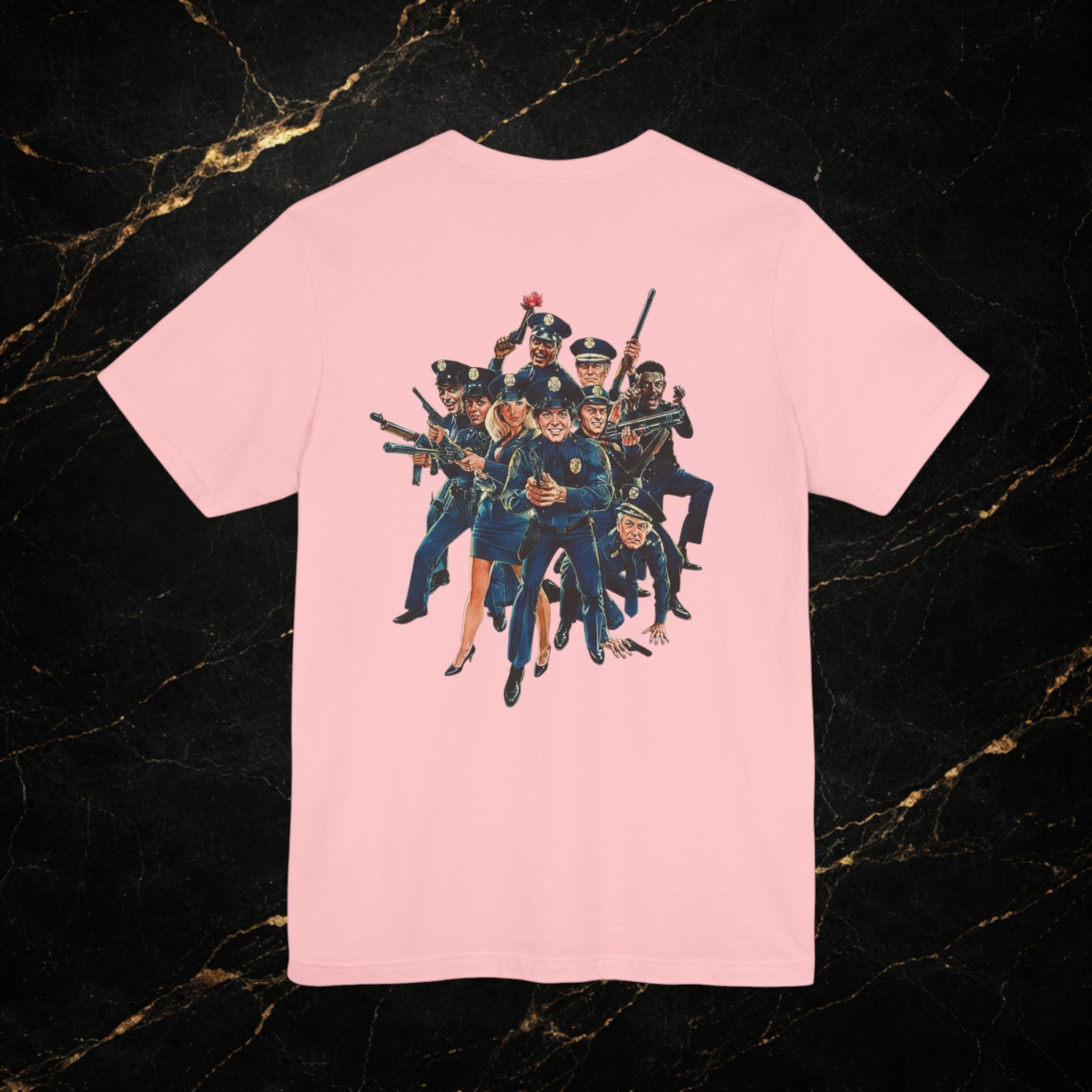 Police Squad! Retro Comedy Movie Tee — Vintage Ensemble Back Print T‑Shirt