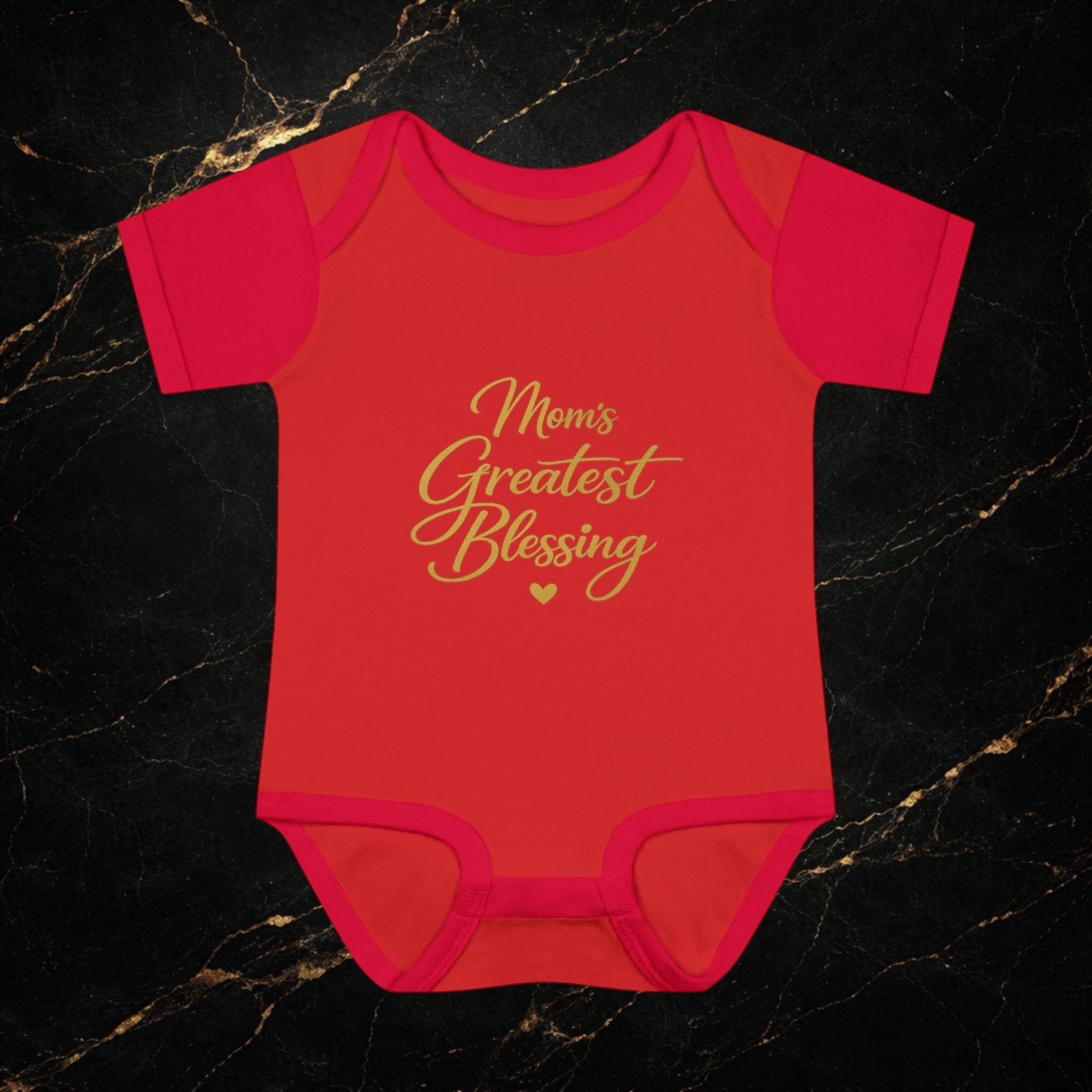 Mom's Greatest Blessing Infant Bodysuit — "Mom" Cross Newborn Onesie