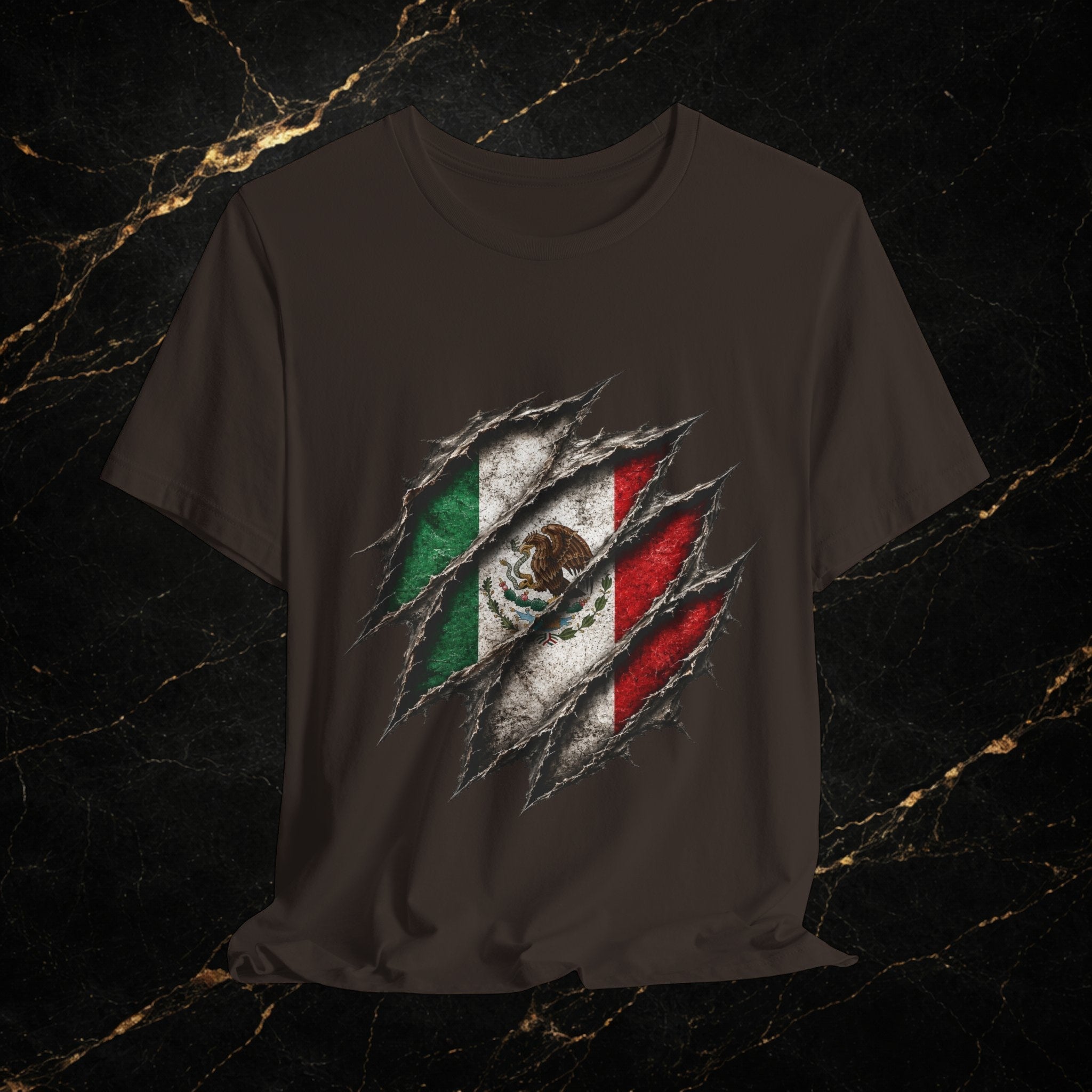Mexican Flag Ripped Design T‑Shirt — Patriotic Mexico Tee