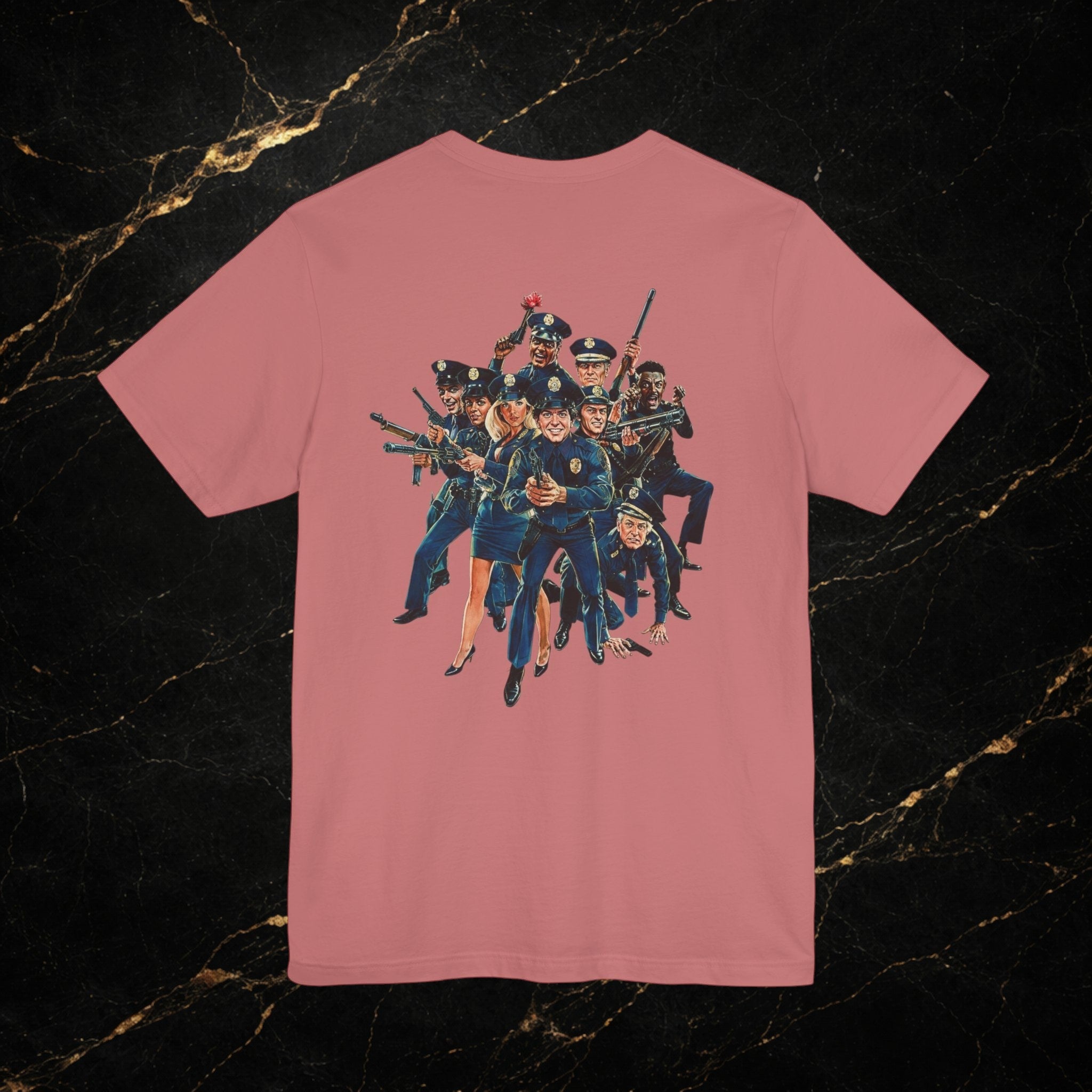 Police Squad! Retro Comedy Movie Tee — Vintage Ensemble Back Print T‑Shirt