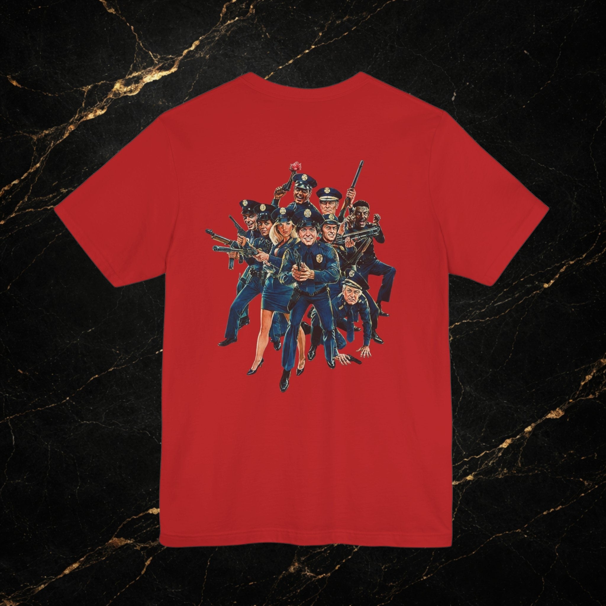 Police Squad! Retro Comedy Movie Tee — Vintage Ensemble Back Print T‑Shirt