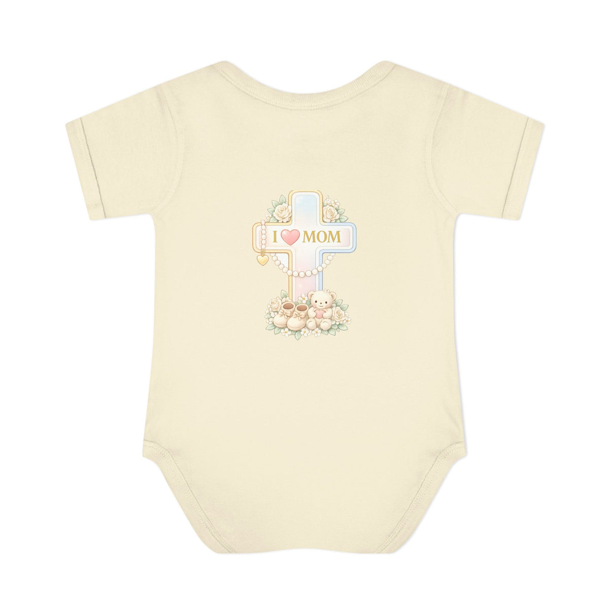 Mom's Greatest Blessing Infant Bodysuit — "Mom" Cross Newborn Onesie