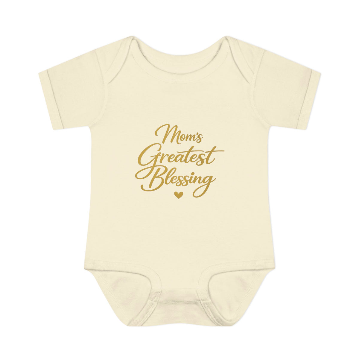 Mom's Greatest Blessing Infant Bodysuit — "Mom" Cross Newborn Onesie