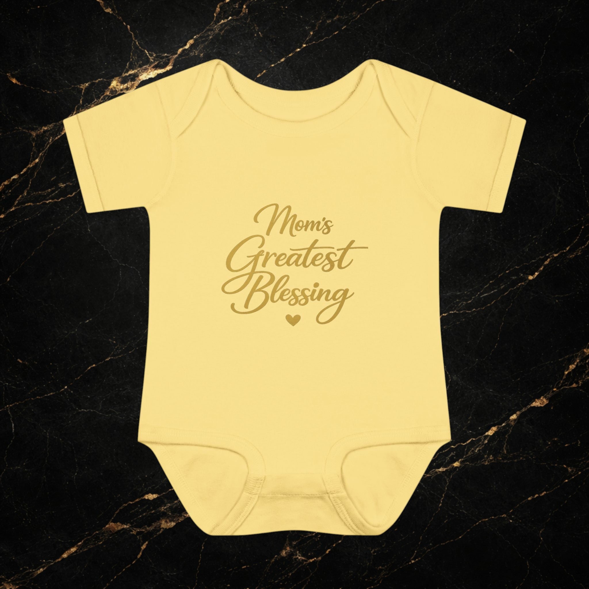 Mom's Greatest Blessing Infant Bodysuit — "Mom" Cross Newborn Onesie