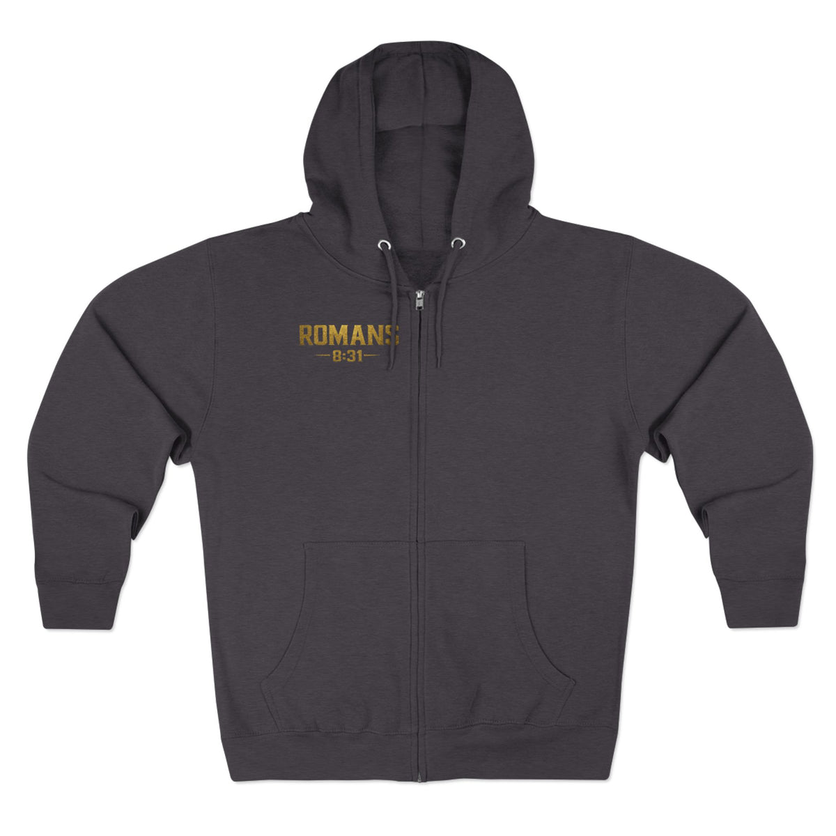 Romans 8:31 Cross Zip Hoodie — If God Is For Us Inspirational Christian Hoodie