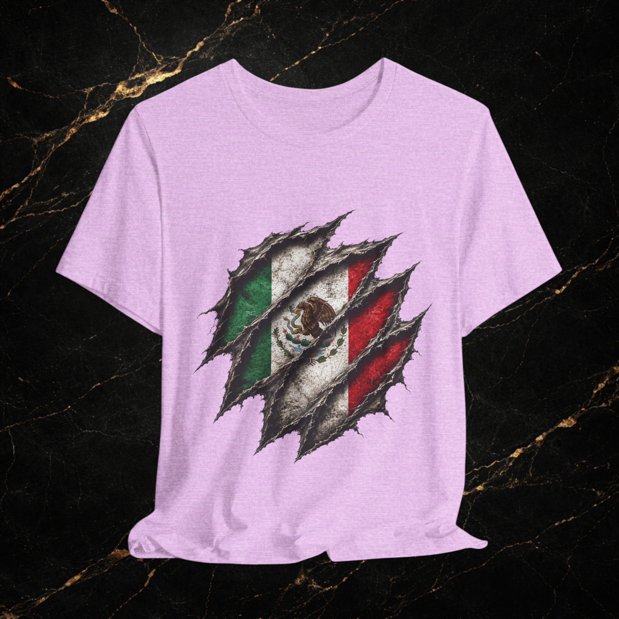 Mexican Flag Ripped Design T‑Shirt — Patriotic Mexico Tee