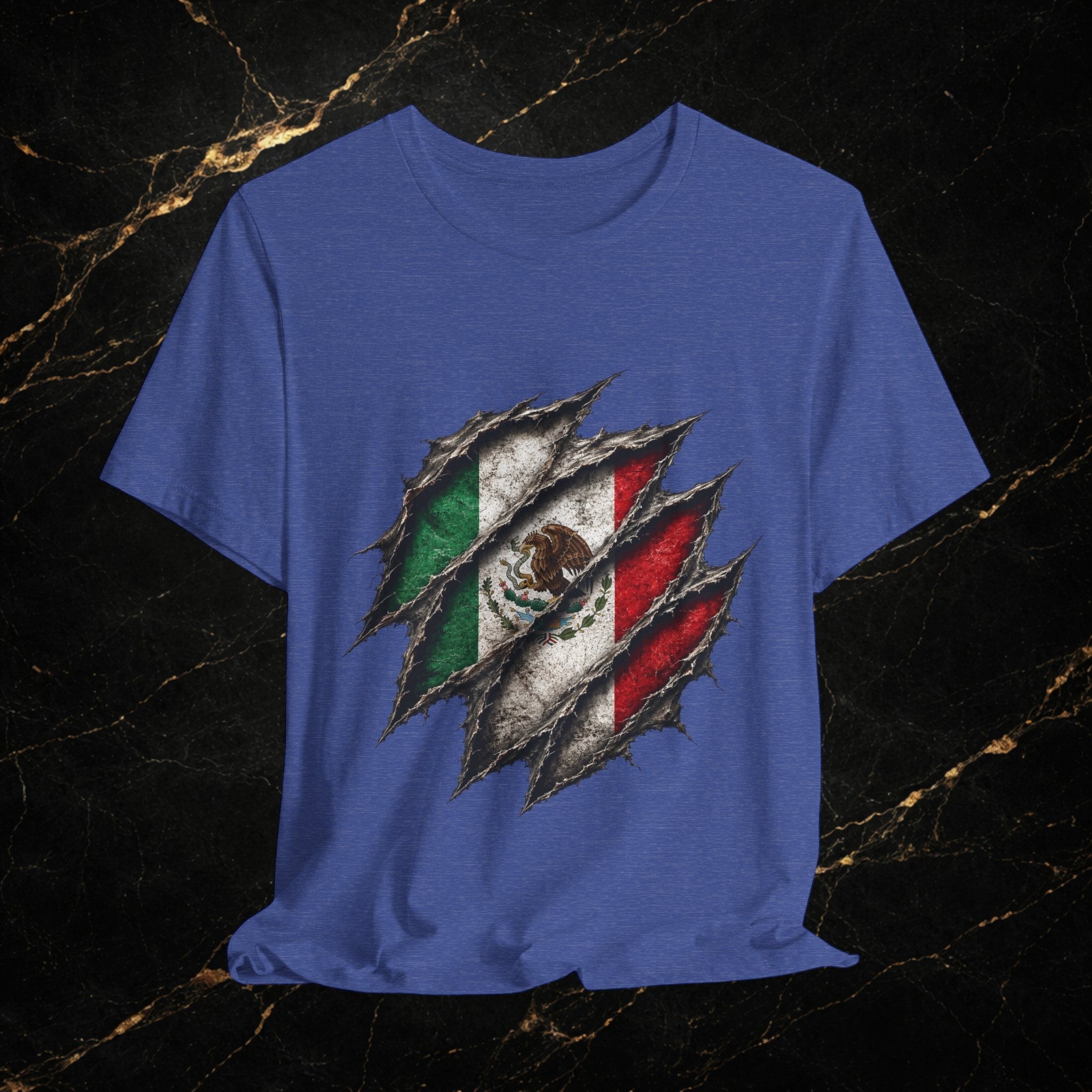 Mexican Flag Ripped Design T‑Shirt — Patriotic Mexico Tee