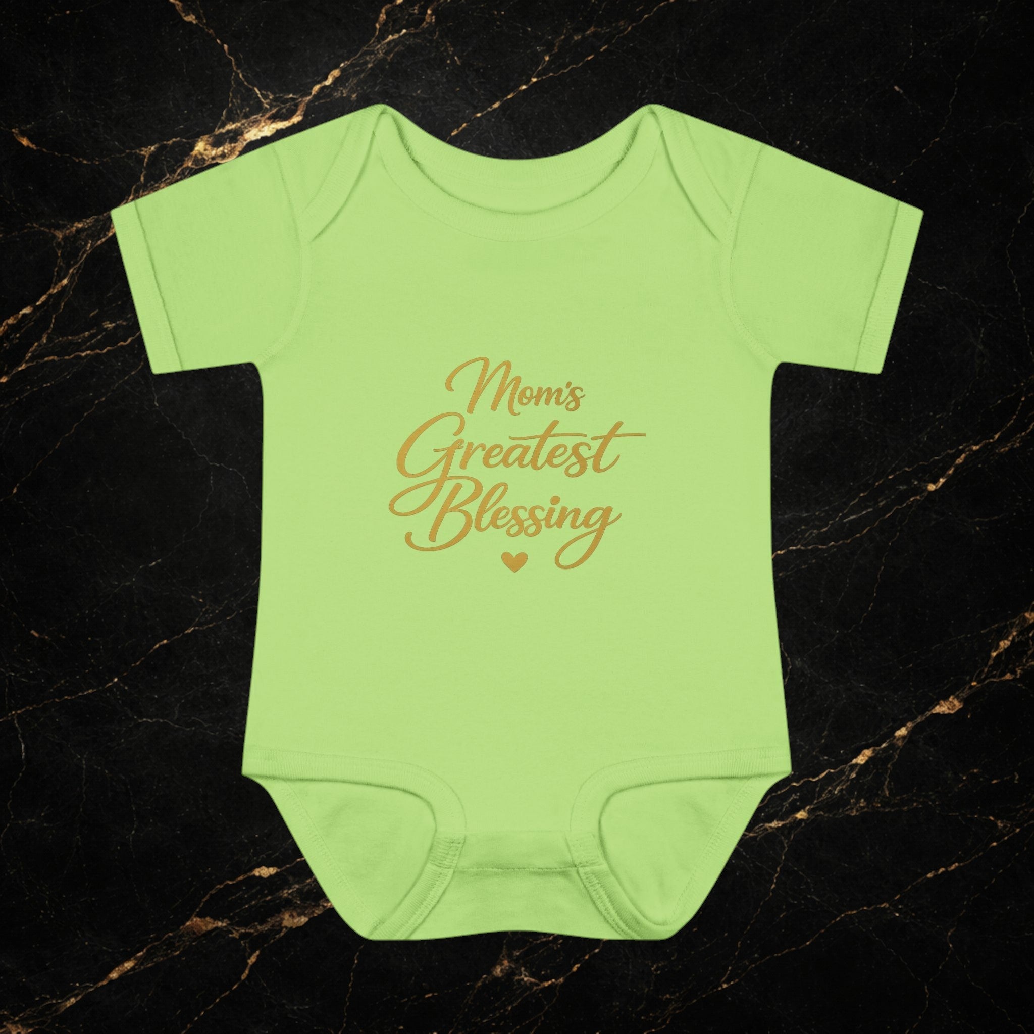 Mom's Greatest Blessing Infant Bodysuit — "Mom" Cross Newborn Onesie
