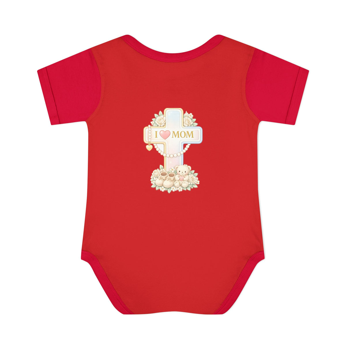 Mom's Greatest Blessing Infant Bodysuit — "Mom" Cross Newborn Onesie