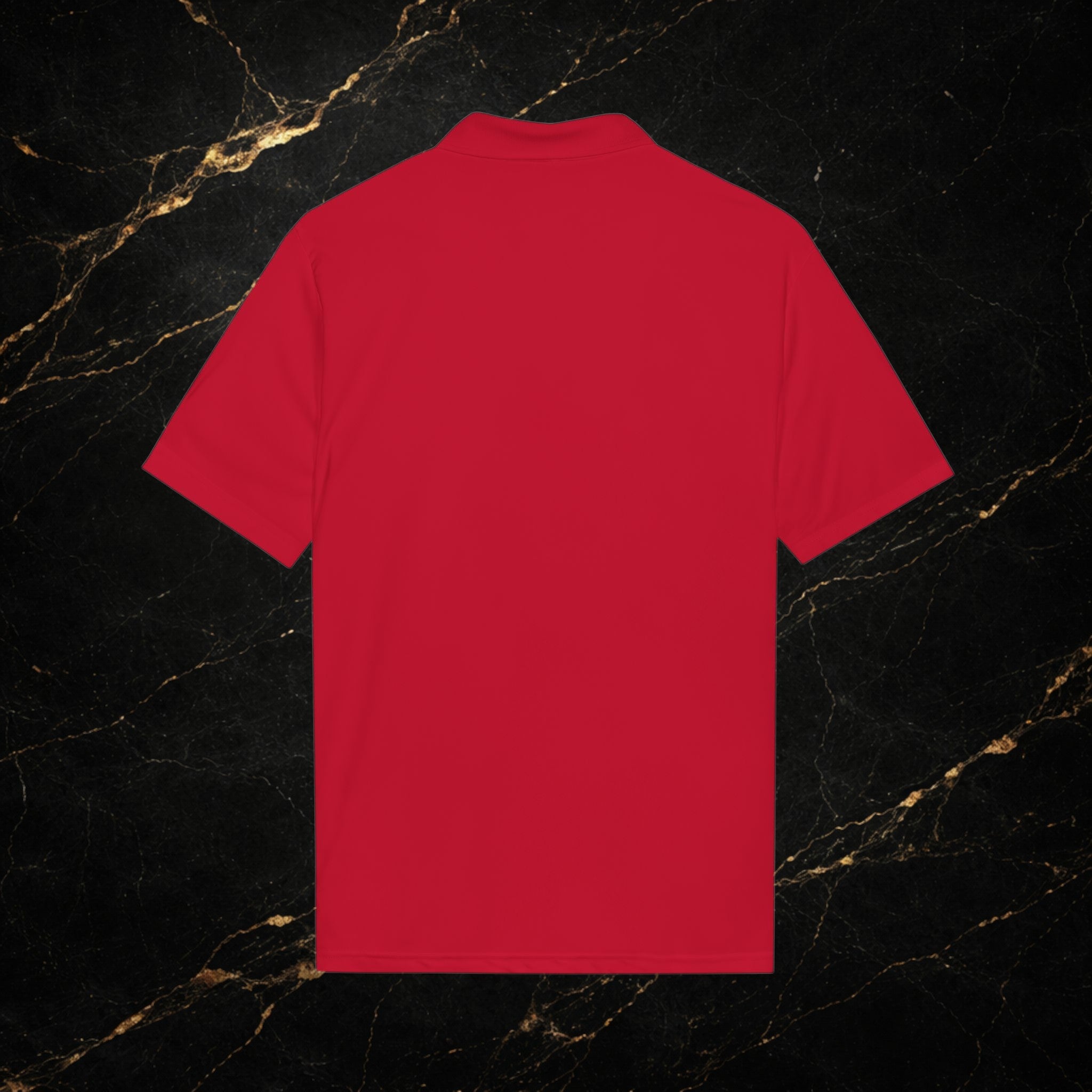 Steal & Silk Embroidered Gold “S” Performance Polo – Premium Athletic Fit