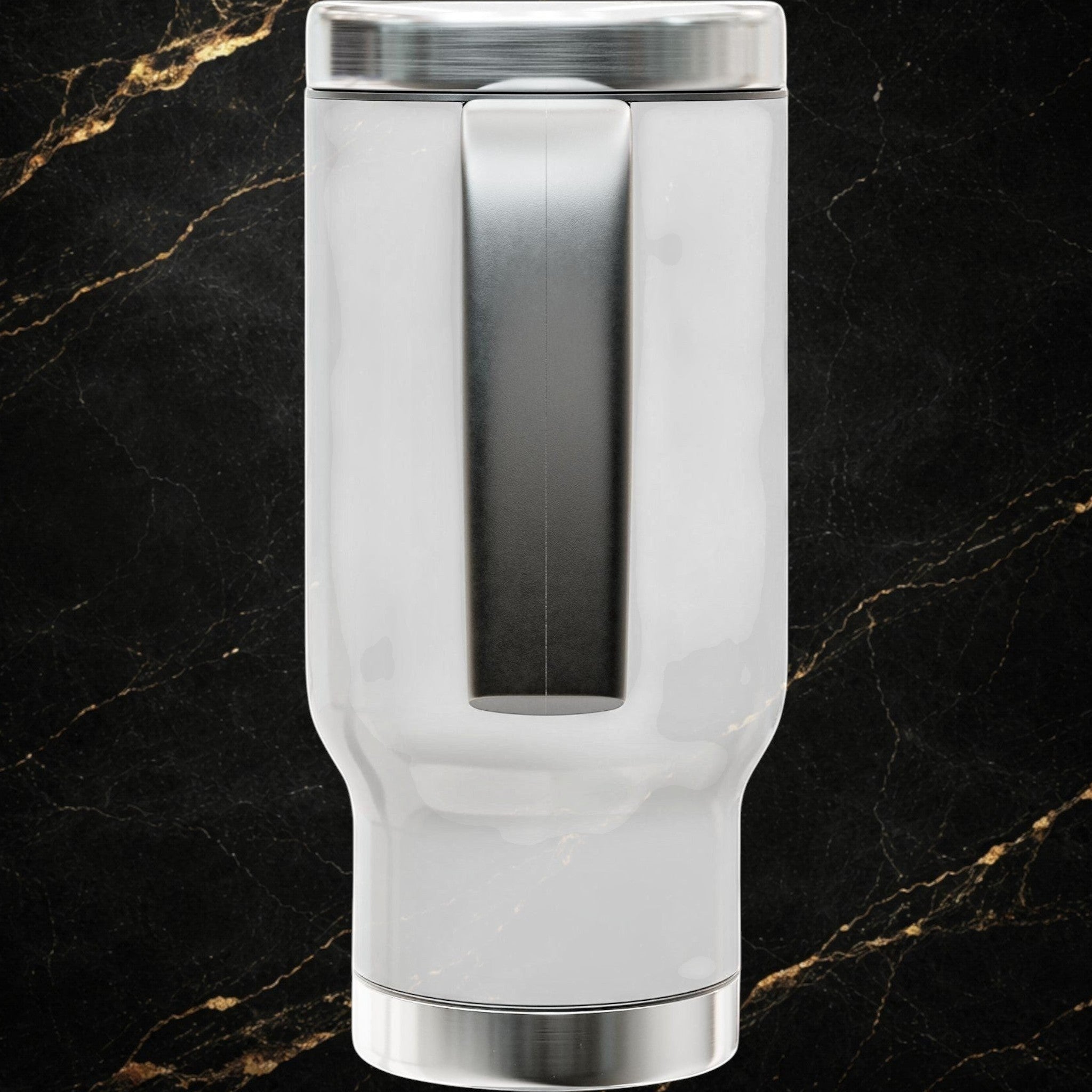 Army Emblem 14oz Stainless Travel Mug with Handle — Patriotic Military Crest