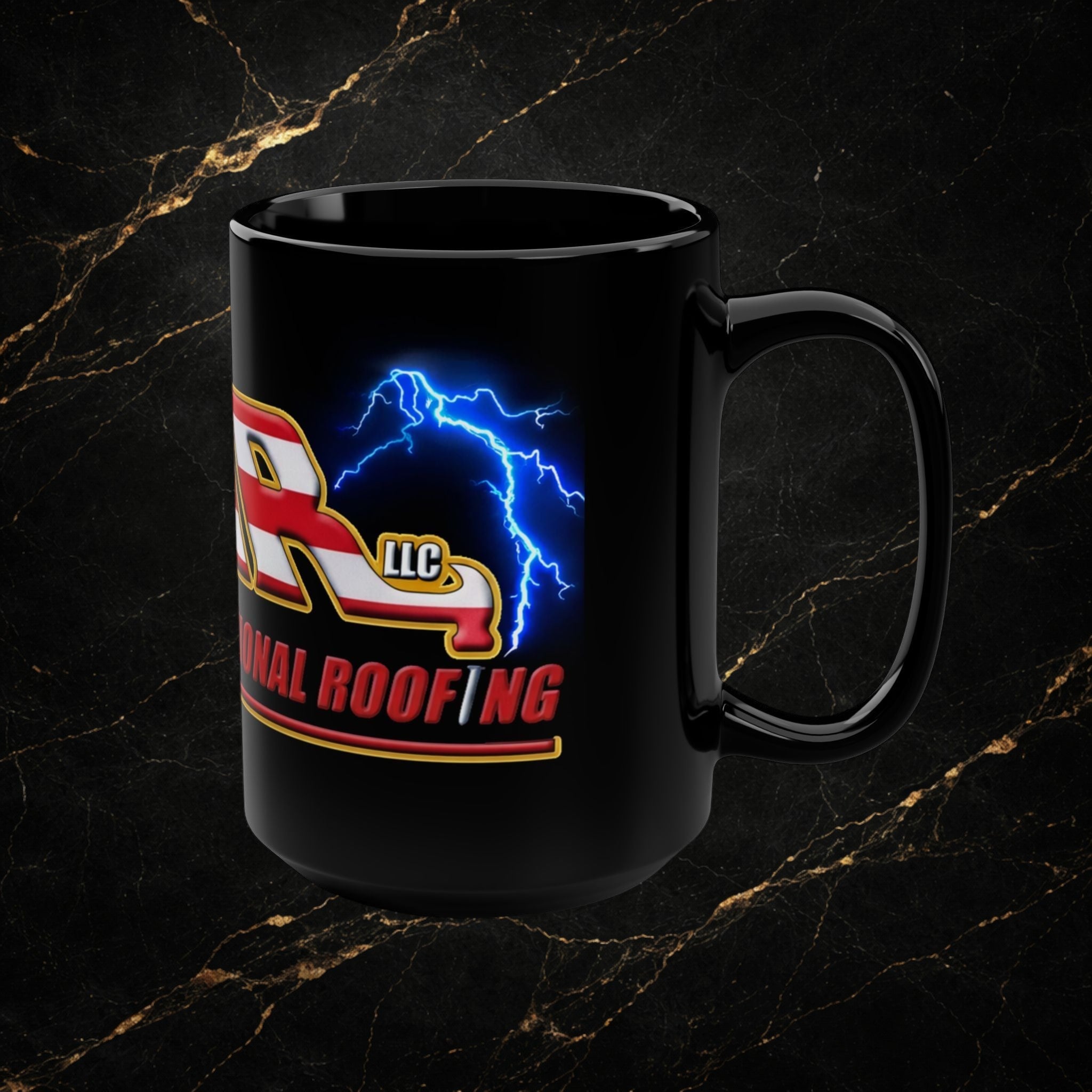 American National Roofing Logo Mug — 15oz Black Coffee Cup
