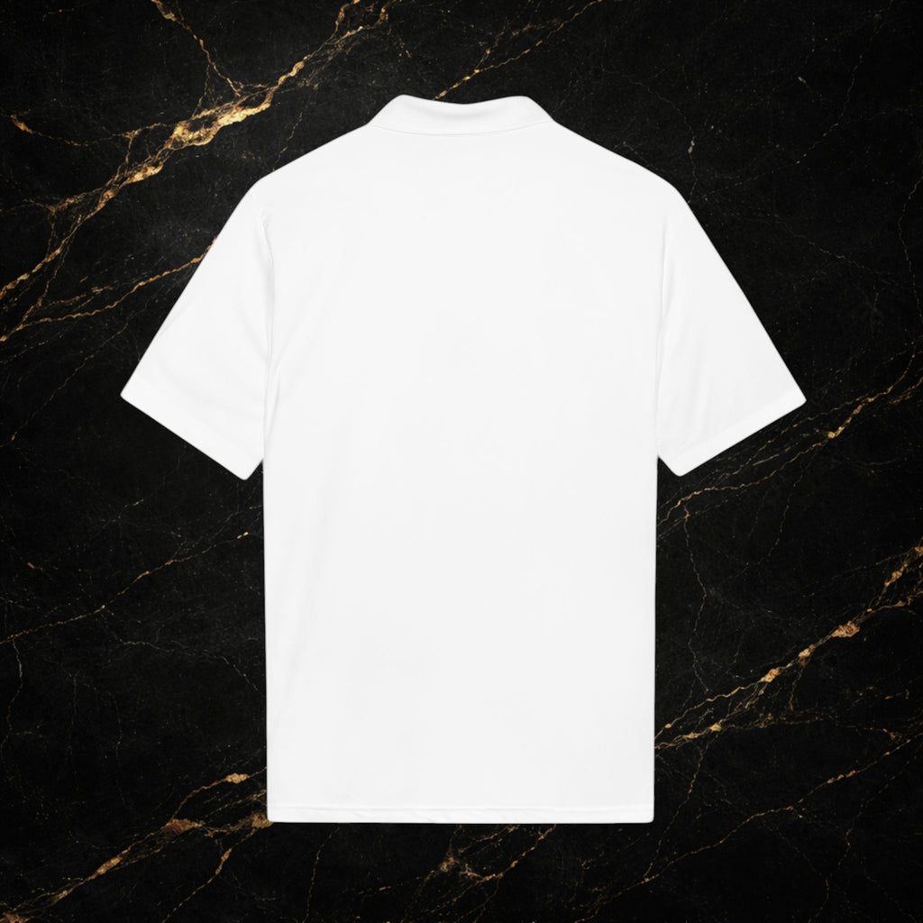 Steal & Silk Embroidered Gold “S” Performance Polo – Premium Athletic Fit