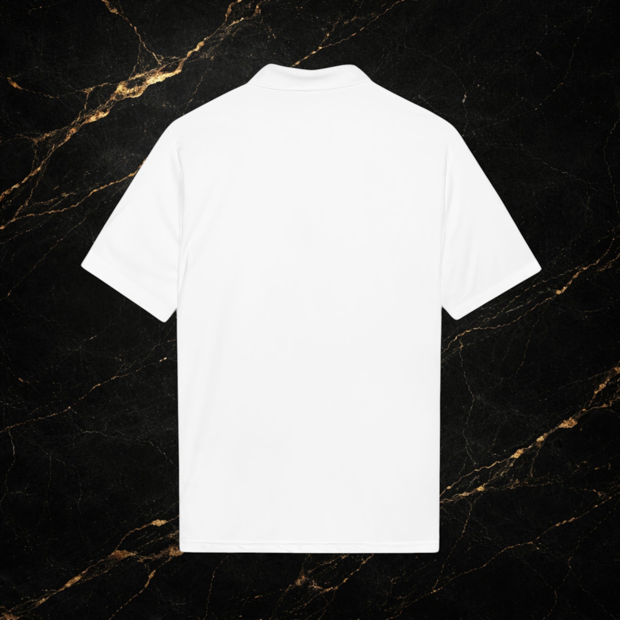 Steal & Silk Embroidered Gold “S” Performance Polo – Premium Athletic Fit