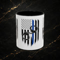 Police 911 Accent Coffee Mug — Patrol Car with Lights Coffee Cup (11/15oz)