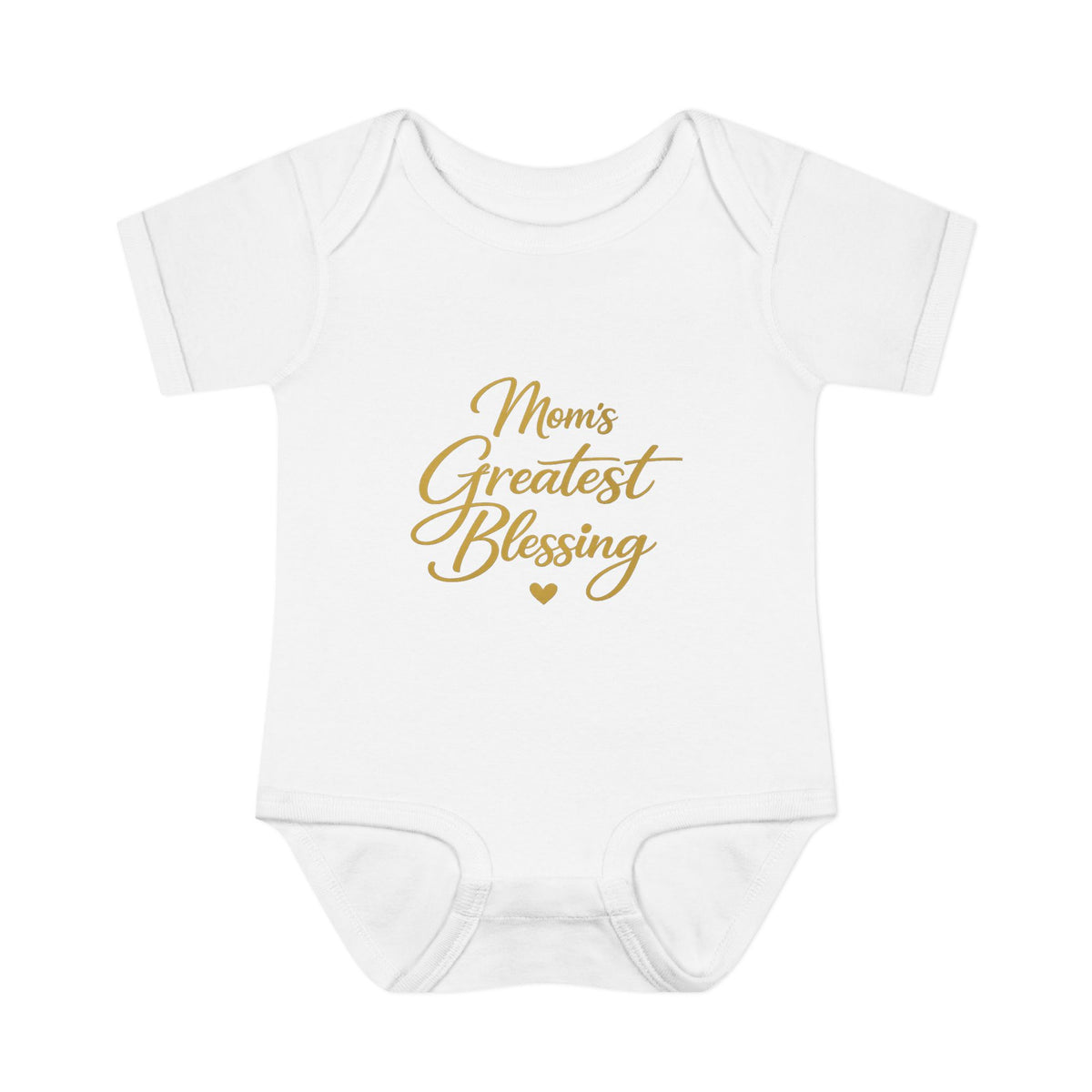 Mom's Greatest Blessing Infant Bodysuit — "Mom" Cross Newborn Onesie
