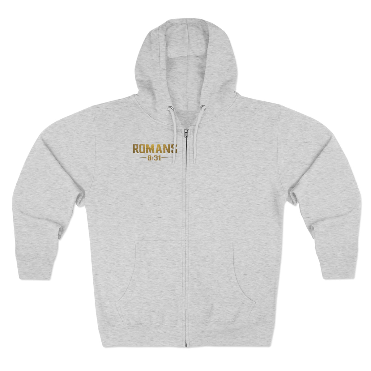 Romans 8:31 Cross Zip Hoodie — If God Is For Us Inspirational Christian Hoodie